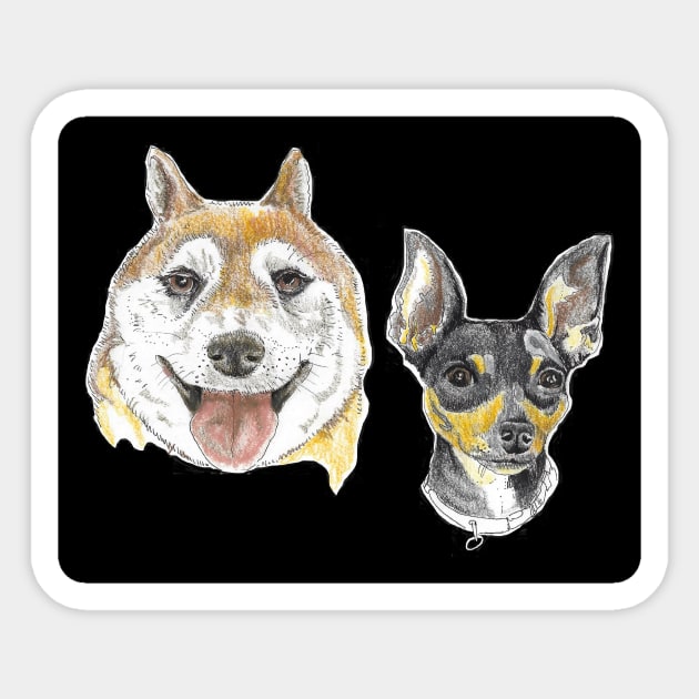 Hoshi and Spencer Sticker by Dr. Mary